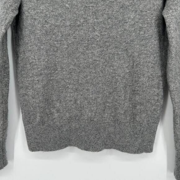 Quince Mongolian 100% Cashmere V-Neck Sweater Pullover Cozy, Heather Gray - Picture 10 of 15